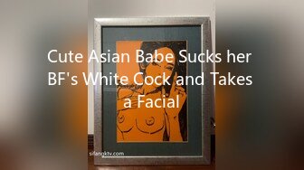 Cute Asian Babe Sucks her BF's White Cock and Takes a Facial