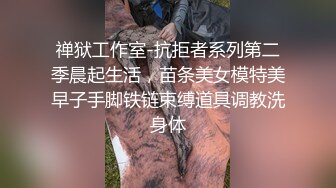 禅狱工作室-抗拒者系列第二季晨起生活，苗条美女模特美早子手脚铁链束缚道具调教洗身体